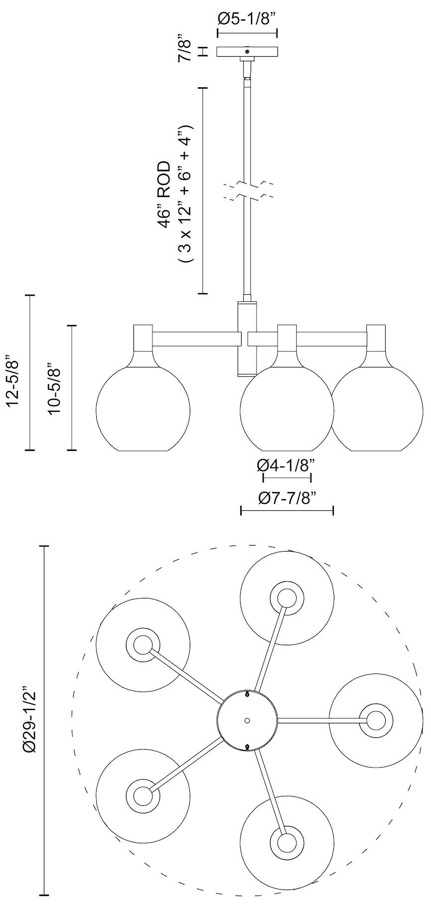 Image 4 Alora Mood Castilla E26 29-in Clear Glass/Matte Black 5 Lights Chandeliers more views