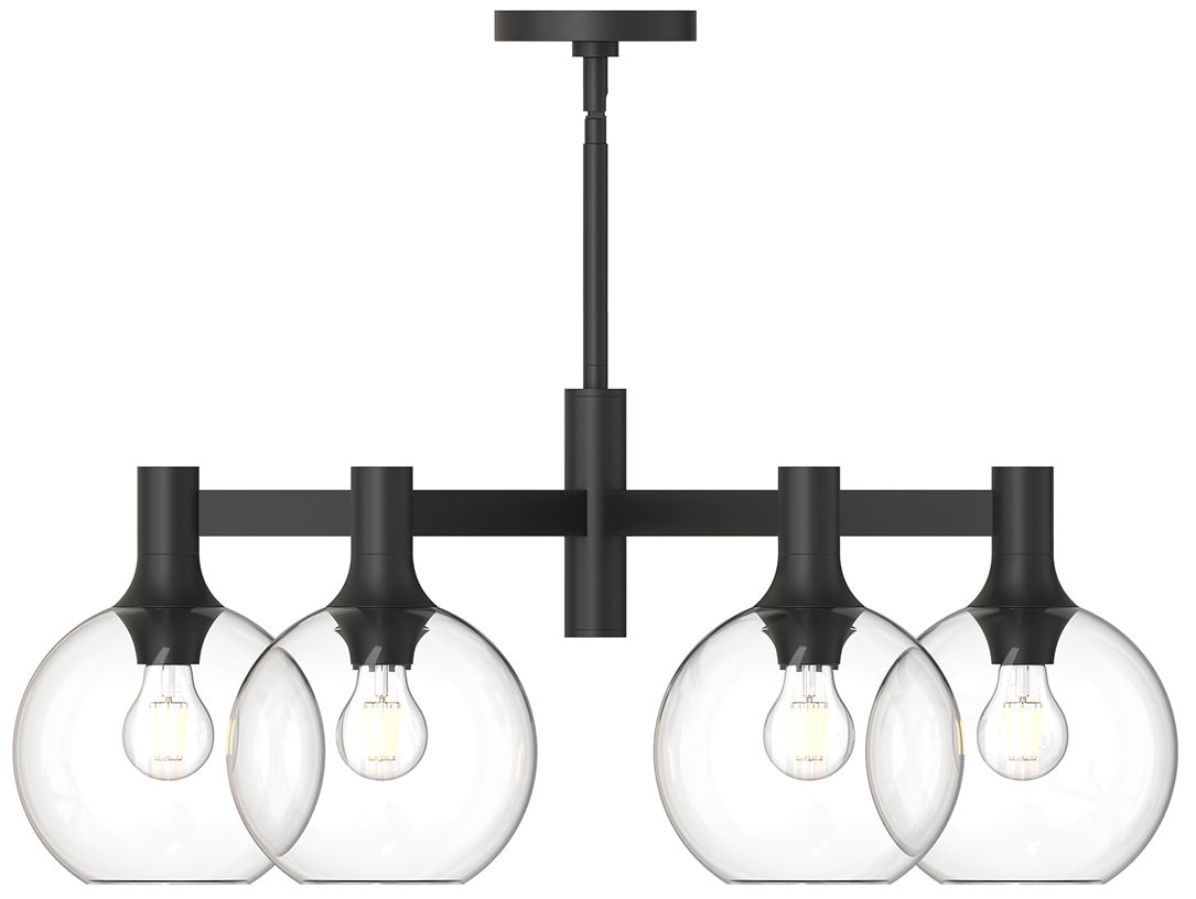 Image 3 Alora Mood Castilla E26 29-in Clear Glass/Matte Black 6 Lights Chandeliers more views