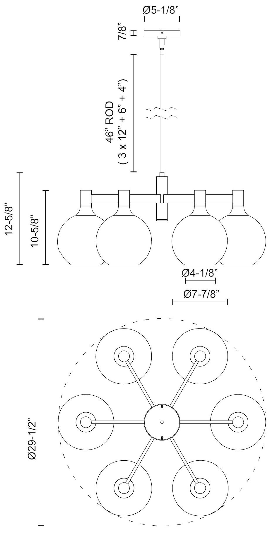 Image 4 Alora Mood Castilla E26 29-in Clear Glass/Matte Black 6 Lights Chandeliers more views