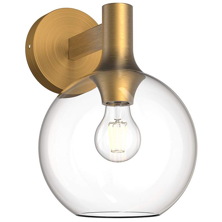 Image 1 Alora Mood Castilla E26 8-in Aged Gold/Clear Glass Wall Vanity