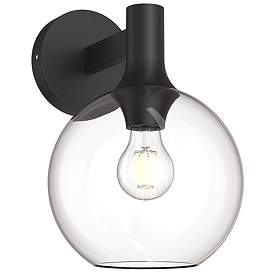 Image1 of Alora Mood Castilla E26 8-in Clear Glass/Matte Black Wall Vanity