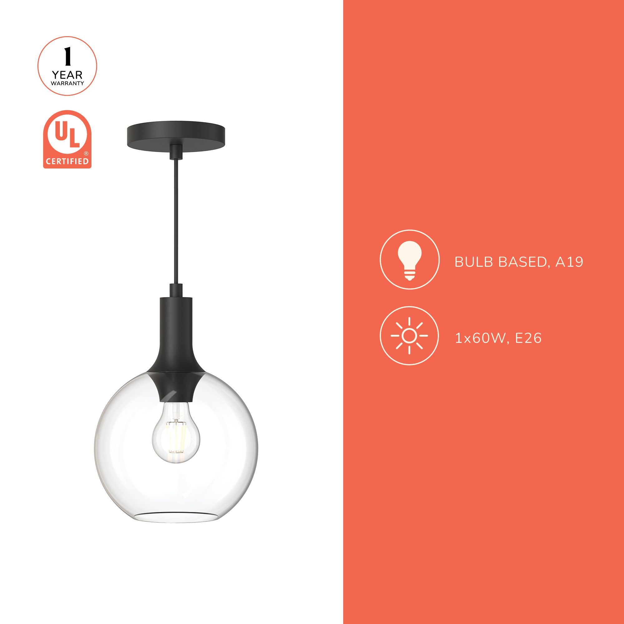 Image 4 Alora Mood Castilla E26 8-in Matte Black/Opal Matte Glass Pendant more views