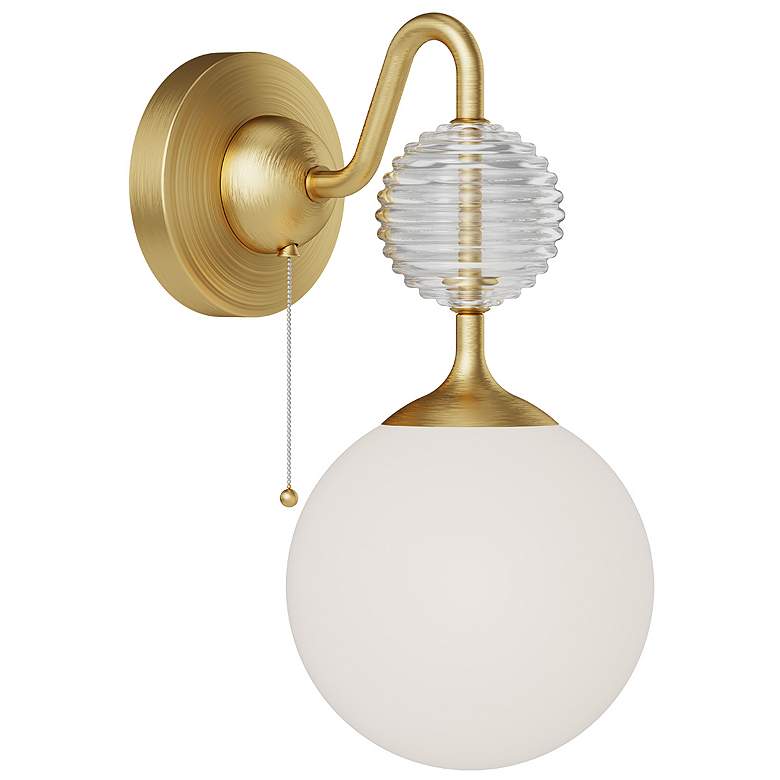 Image 1 Alora Mood Celia E12 6-in Brushed Gold/Opal Glass Wall Vanity