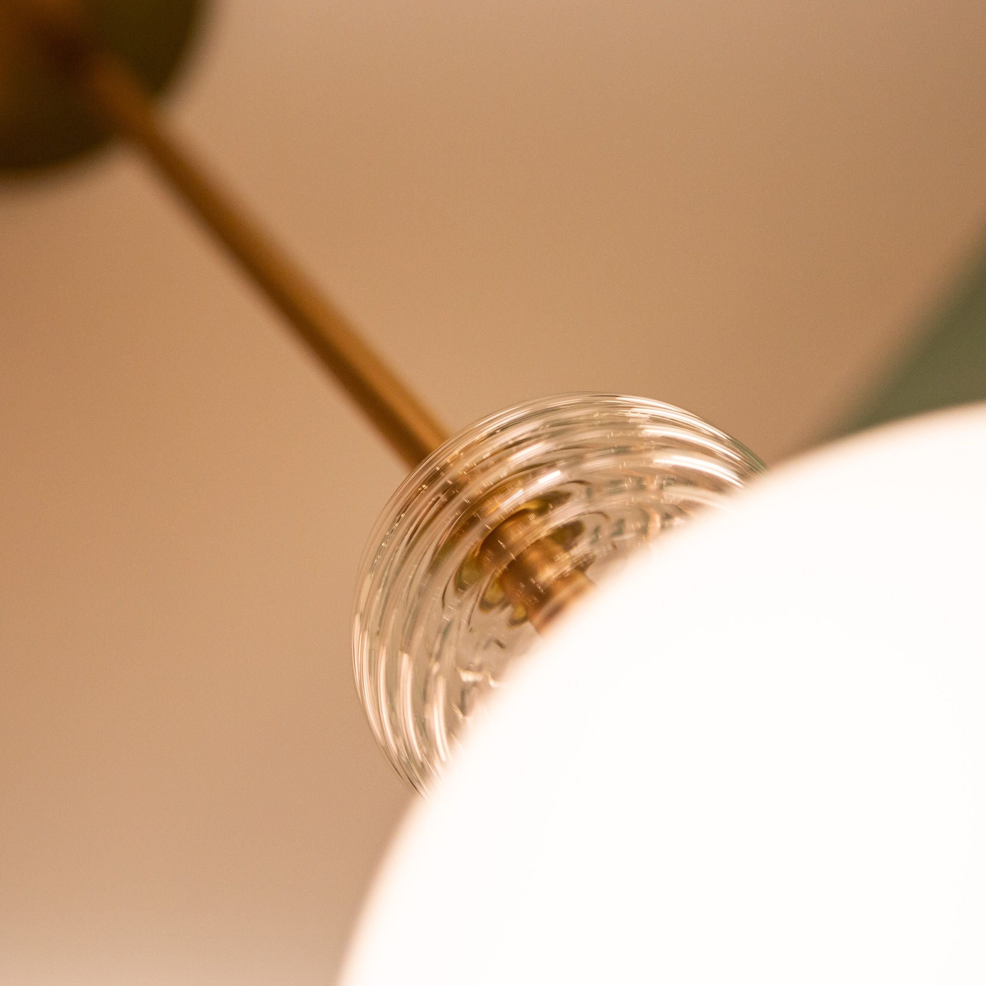 Image 2 Alora Mood Celia E26 8-in Brushed Gold/Opal Glass Semi-Flush Mount more views