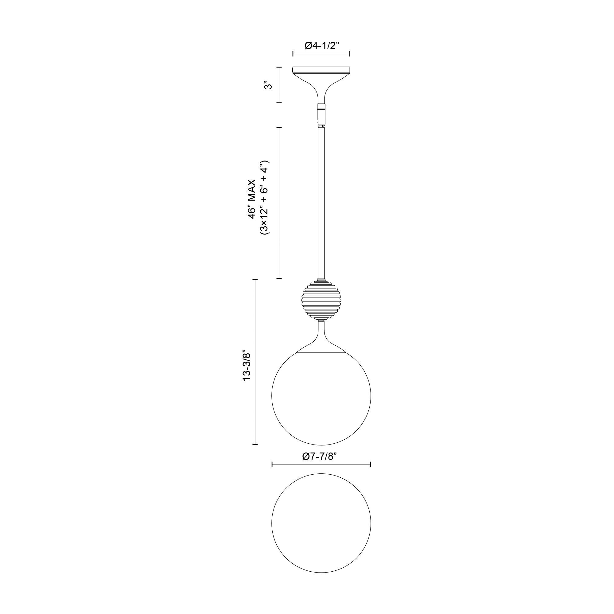 Image 3 Alora Mood Celia E26 8-in Matte Black/Opal Glass Pendant more views