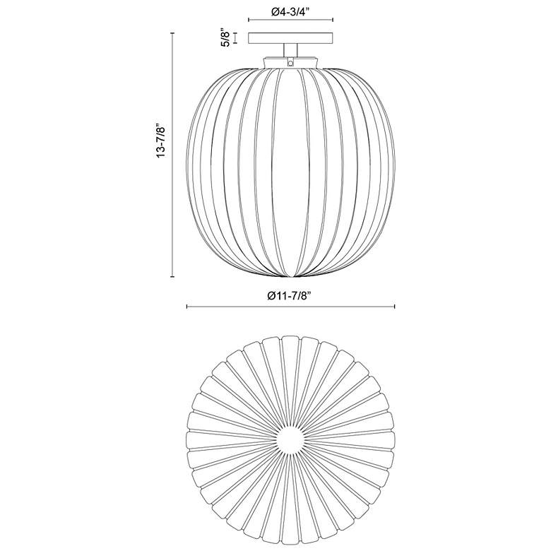 Image 4 Alora Mood Cherise E26 12-in Black/Glass Semi-Flush Mount more views