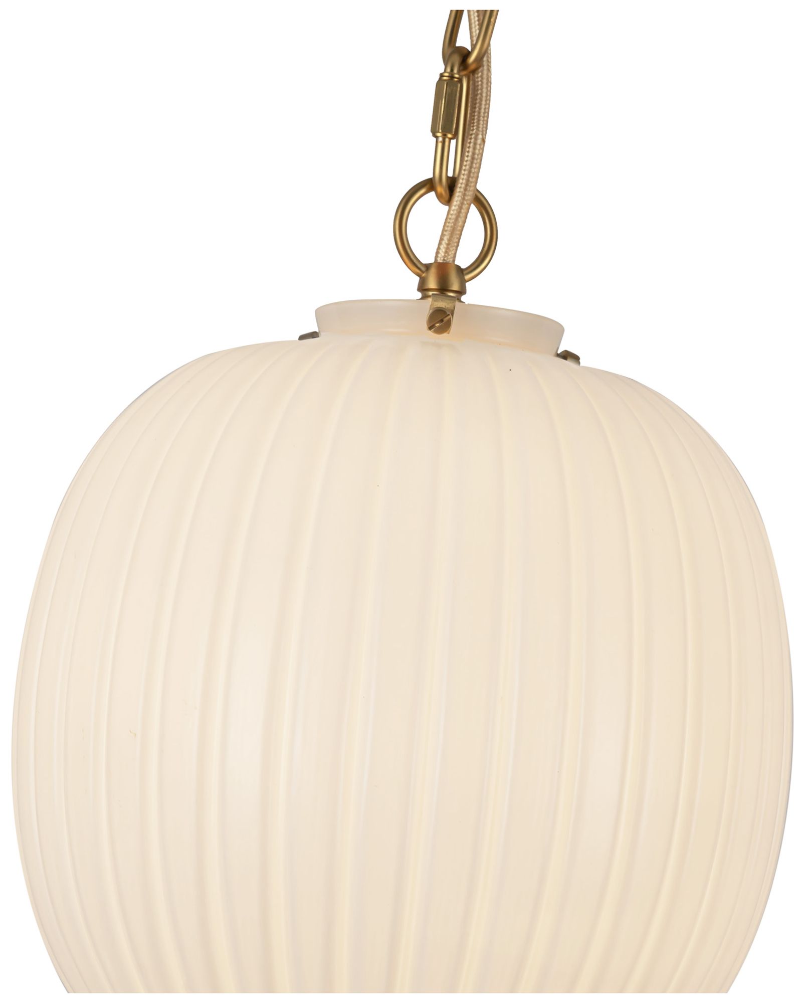 Image 4 Alora Mood Cherise E26 12-in Brushed Gold/Glossy Ribbed Opal Glass Pendant more views