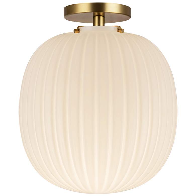 Image 1 Alora Mood Cherise E26 12-in Gold/Glass Semi-Flush Mount