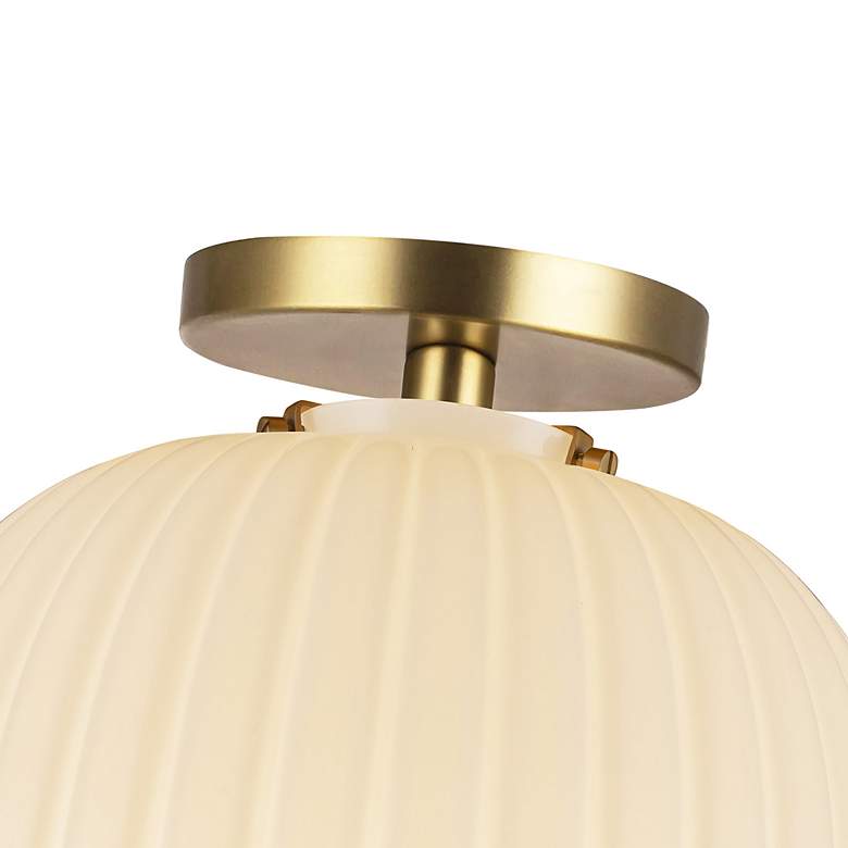 Image 2 Alora Mood Cherise E26 12-in Gold/Glass Semi-Flush Mount more views