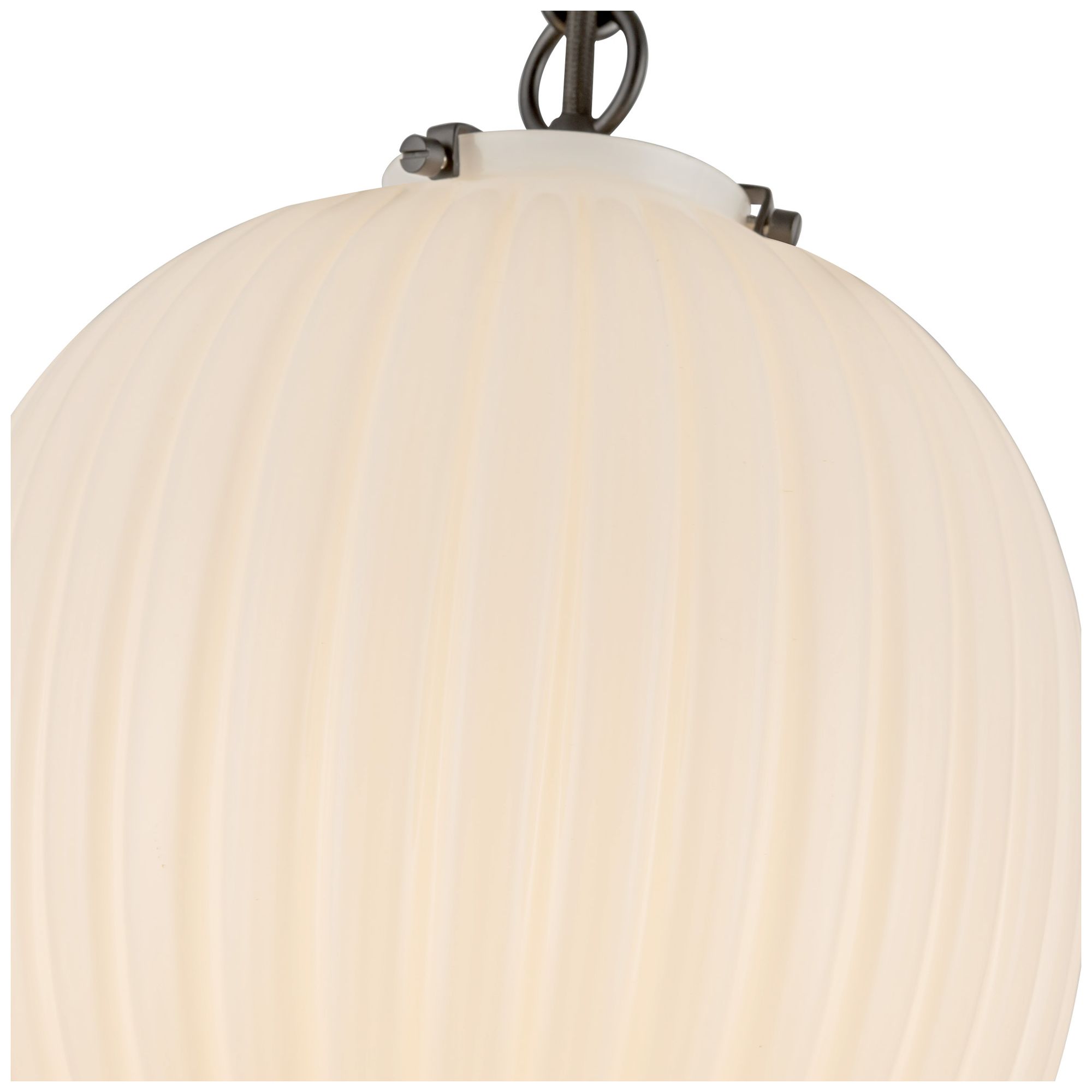 Image 2 Alora Mood Cherise E26 12-in Matte Black/Glossy Ribbed Opal Glass Pendant more views