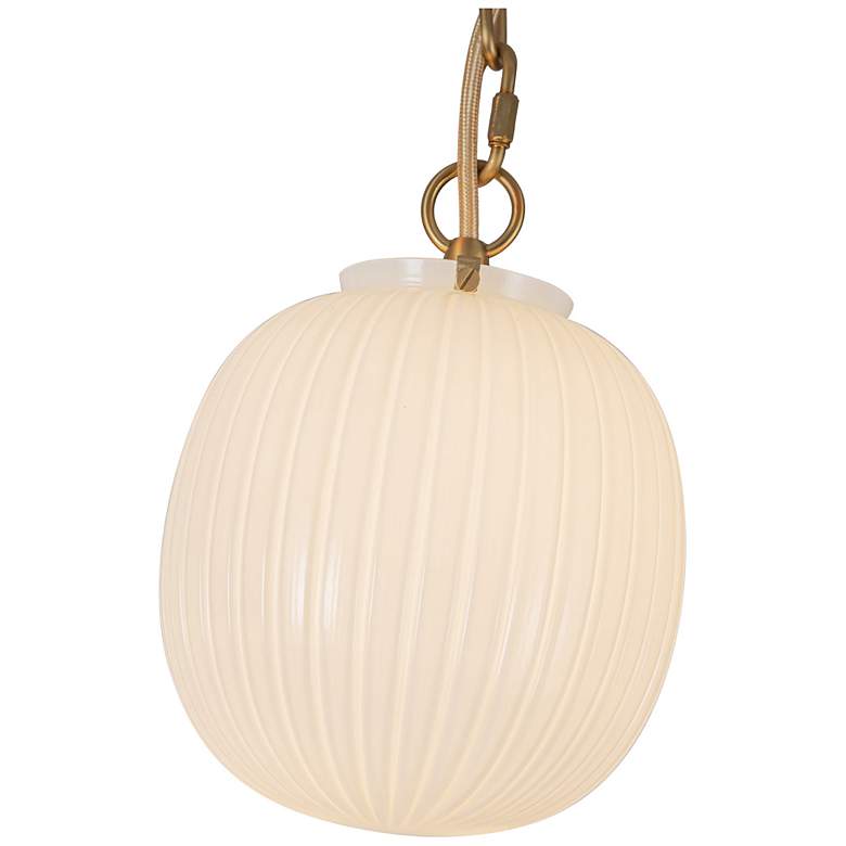 Image 5 Alora Mood Cherise E26 3-Light Brushed Gold/Glossy Ribbed Opal Pendant more views