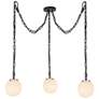 2_Alora Mood Cherise E26 3-Light Matte Black/Glossy Ribbed Opal Pendant more views