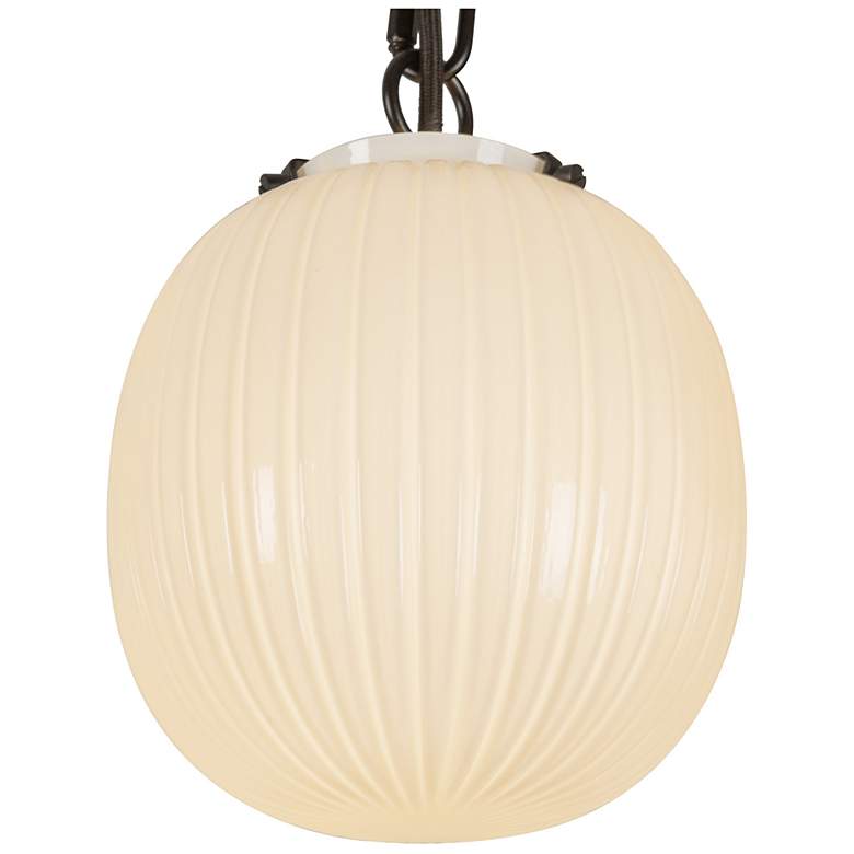 Image 3 Alora Mood Cherise E26 3-Light Matte Black/Glossy Ribbed Opal Pendant more views