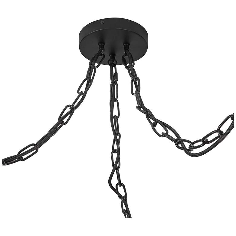 Image 4 Alora Mood Cherise E26 3-Light Matte Black/Glossy Ribbed Opal Pendant more views