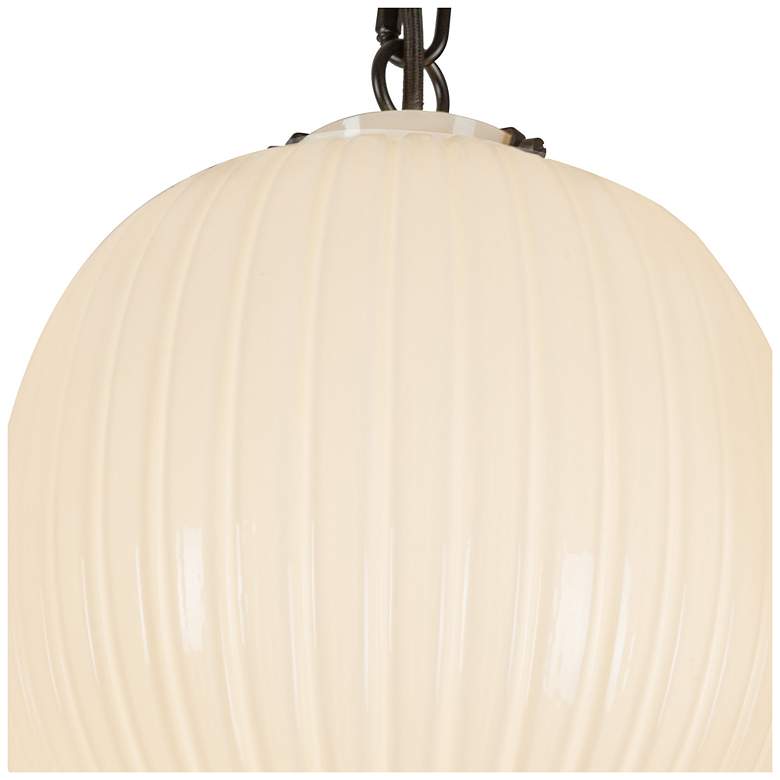 Image 3 Alora Mood Cherise E26 3-Light Matte Black/Glossy Ribbed Opal Pendant more views
