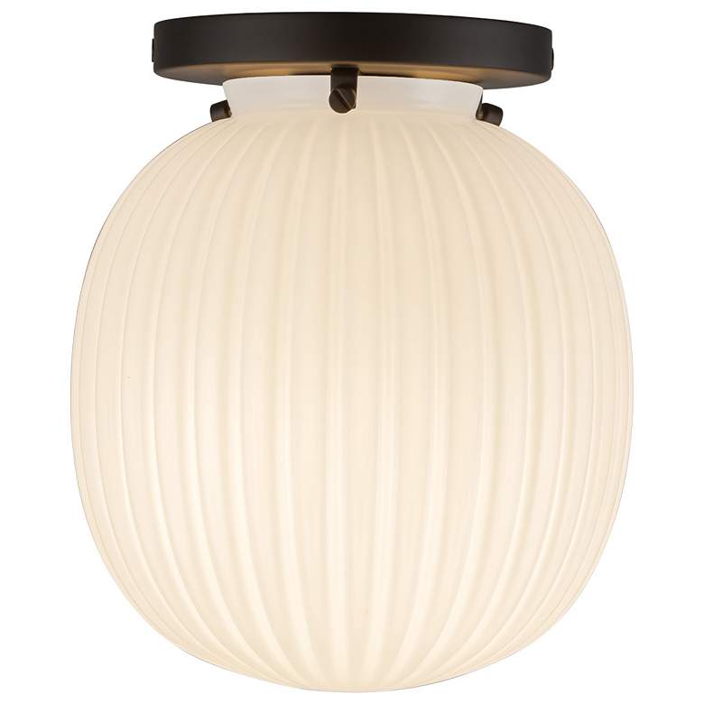 Image 1 Alora Mood Cherise E26 7-in Black/Glass Semi-Flush Mount