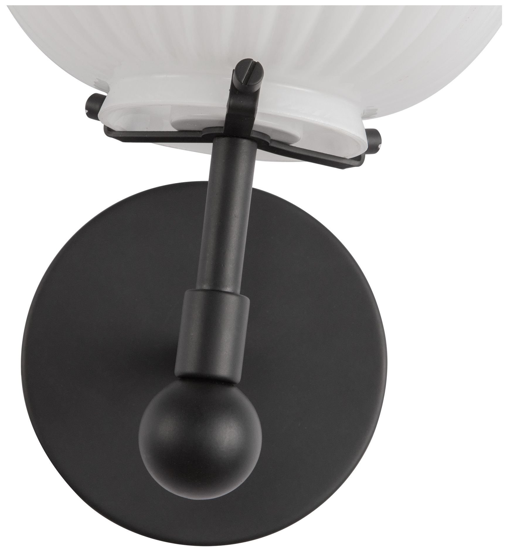 Image 5 Alora Mood Cherise E26 7-in Black/Glossy Ribbed Opal Glass Wall Vanity more views