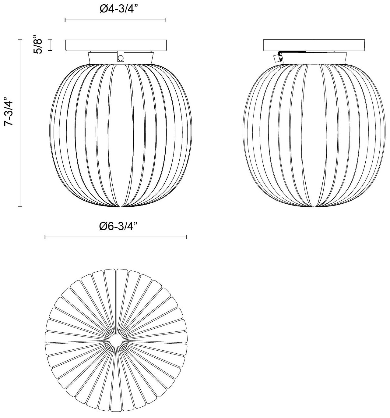Image 5 Alora Mood Cherise E26 7-in Gold/Glass Semi-Flush Mount more views