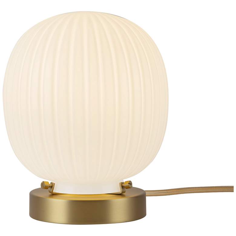 Image 1 Alora Mood Cherise E26 7-in Gold/Glossy Ribbed Opal Glass Socket Table Lamp