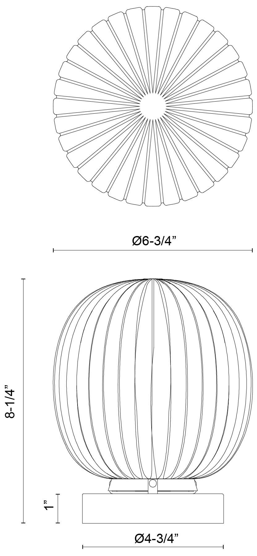 Image 5 Alora Mood Cherise E26 7-in Gold/Glossy Ribbed Opal Glass Socket Table Lamp more views