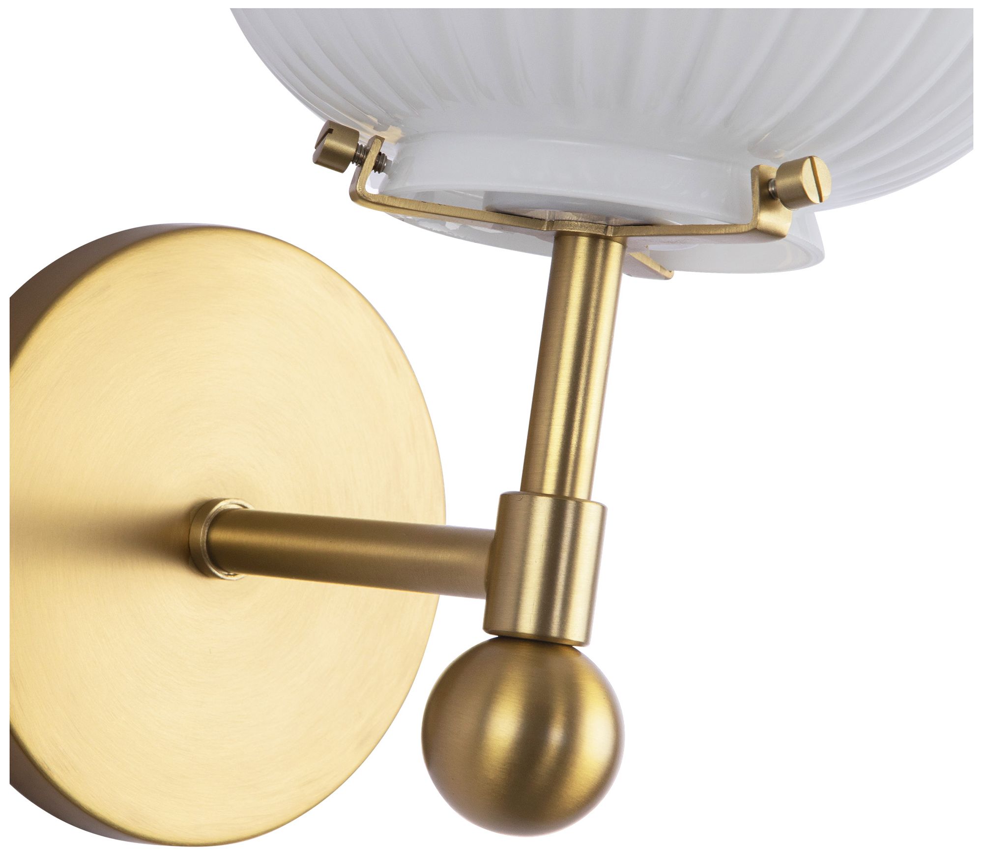 Image 4 Alora Mood Cherise E26 7-in Gold/Glossy Ribbed Opal Glass Wall Vanity more views