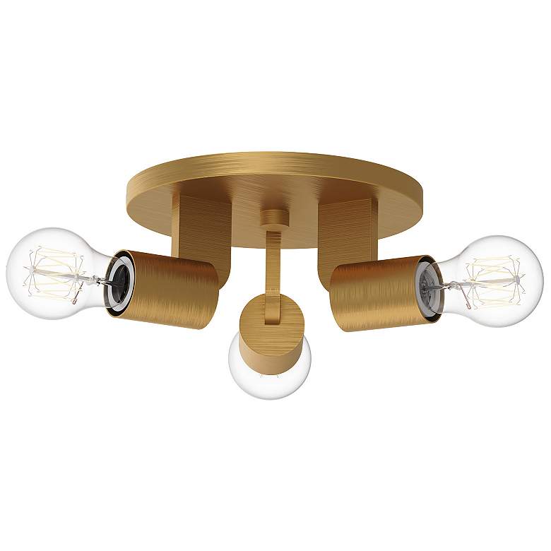 Image 1 Alora Mood Claire E26 10-in Aged Gold Semi-Flush Mount