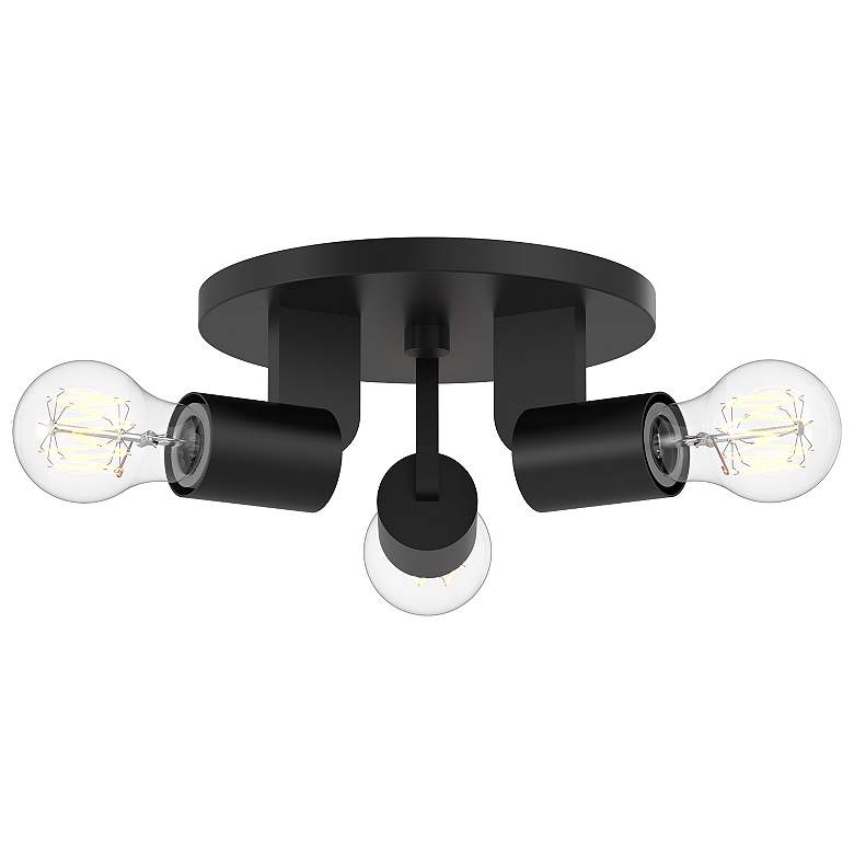 Image 1 Alora Mood Claire E26 10-in Matte Black Semi-Flush Mount