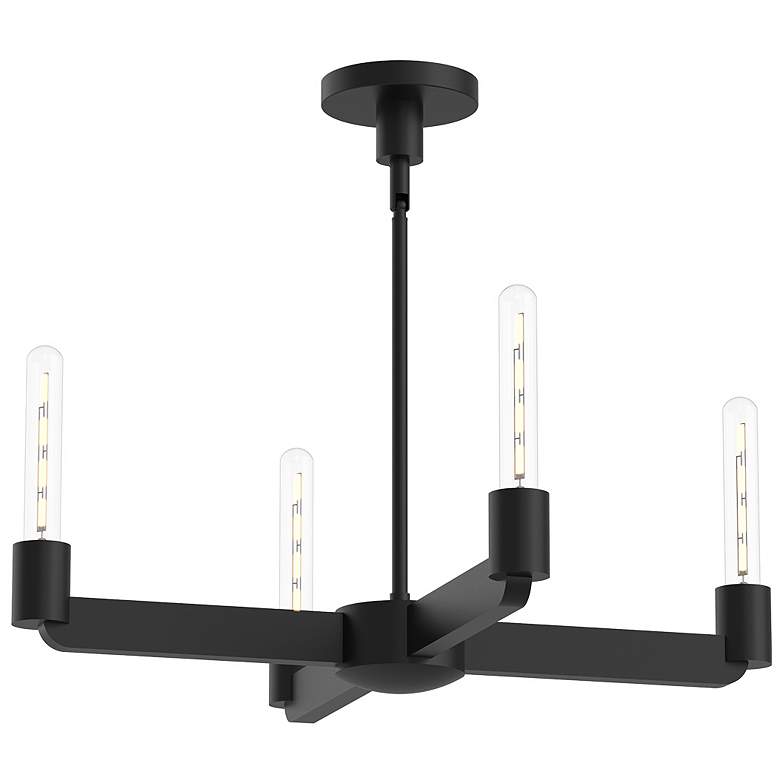 Image 1 Alora Mood Claire E26 25-in Matte Black Chandelier