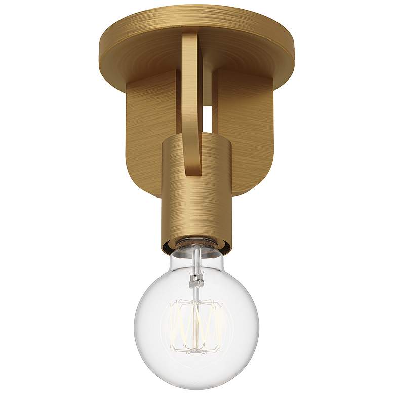 Image 1 Alora Mood Claire E26 5-in Aged Gold Semi-Flush Mount