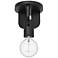 Alora Mood Claire E26 5-in Matte Black Semi-Flush Mount