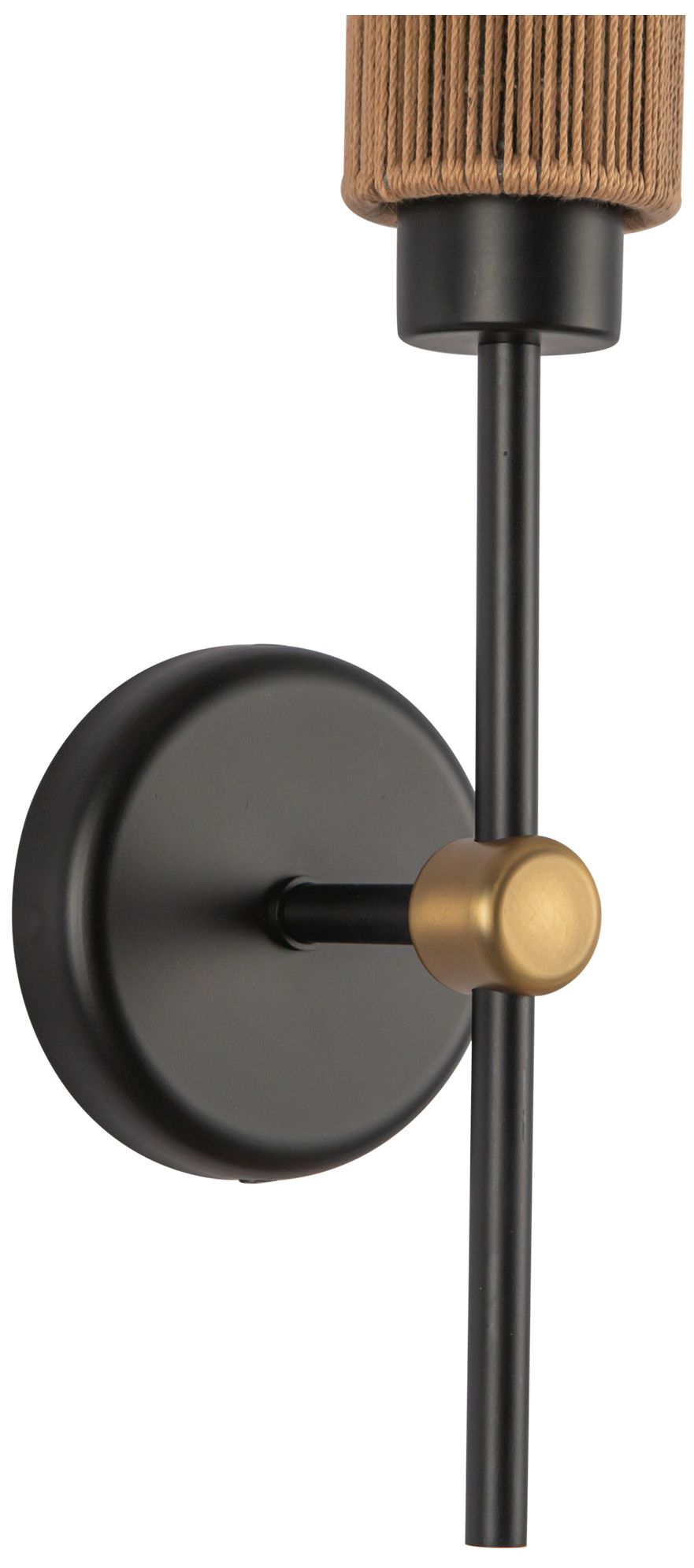 Image 5 Alora Mood Colby E26 20-in Matte Black/Tan Jute Wall Vanity more views