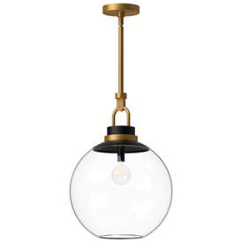 Image1 of Alora Mood Copperfield E26 16-in Aged Gold/Clear Glass Pendant