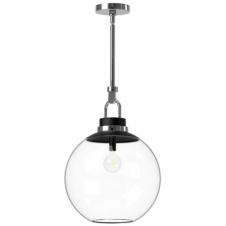 Image 1 Alora Mood Copperfield E26 16-in Chrome/Clear Glass Pendant