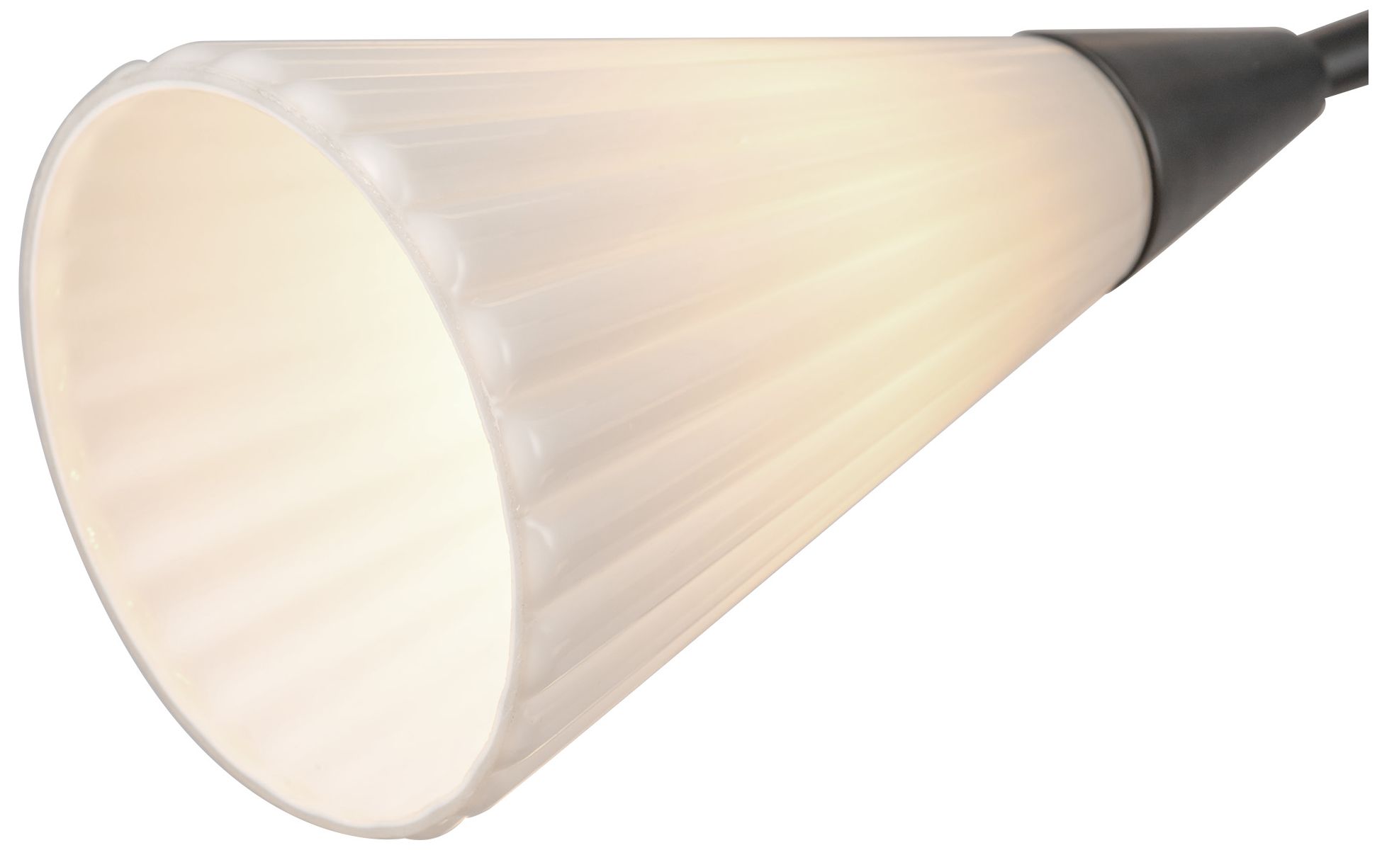 Image 6 Alora Mood Cosmo E12 39-in Black/Glossy Ribbed Opal Glass Socket Chandelier more views