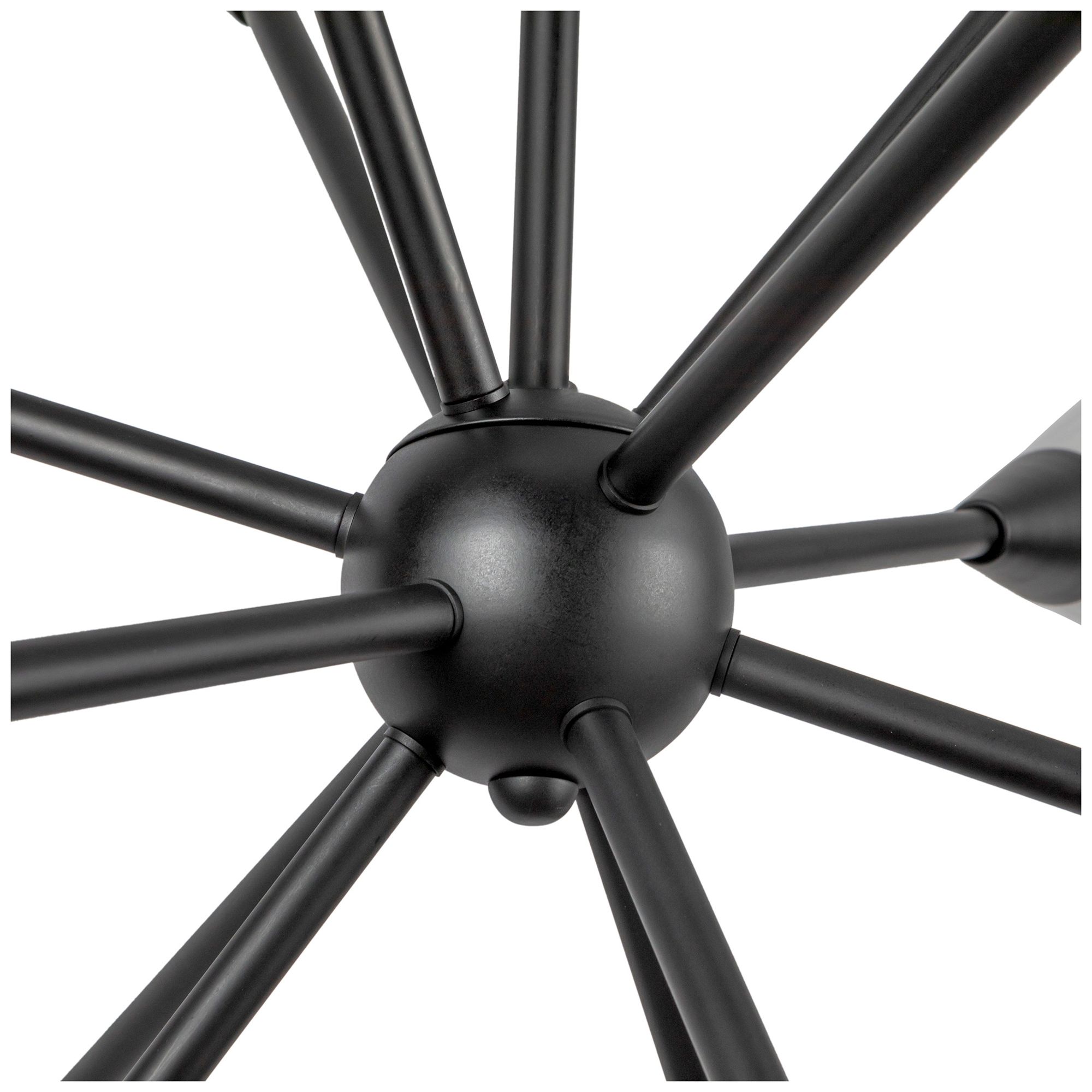 Image 7 Alora Mood Cosmo E12 39-in Black/Glossy Ribbed Opal Glass Socket Chandelier more views
