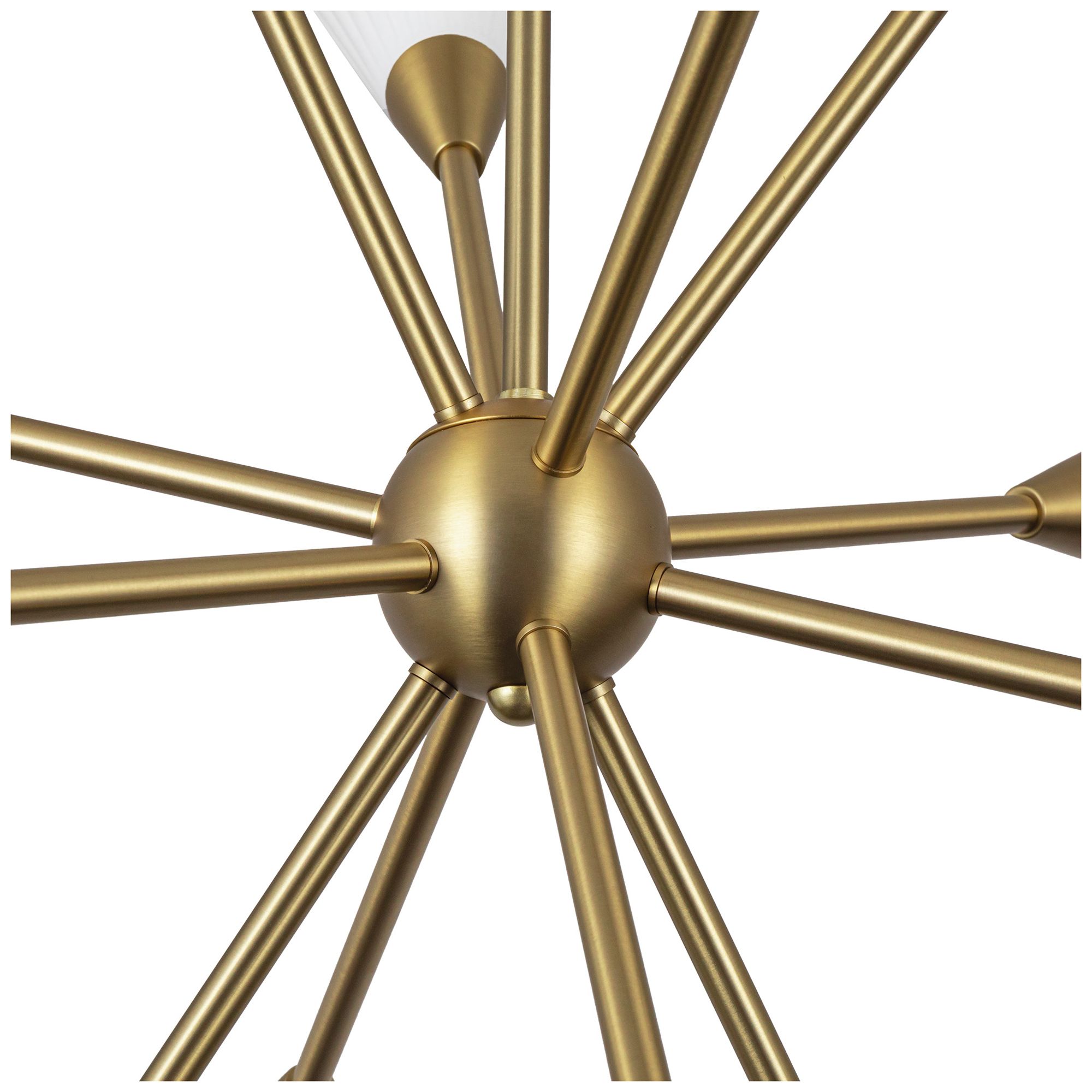 Image 5 Alora Mood Cosmo E12 39-in Gold/Glossy Ribbed Opal Glass Socket Chandelier more views