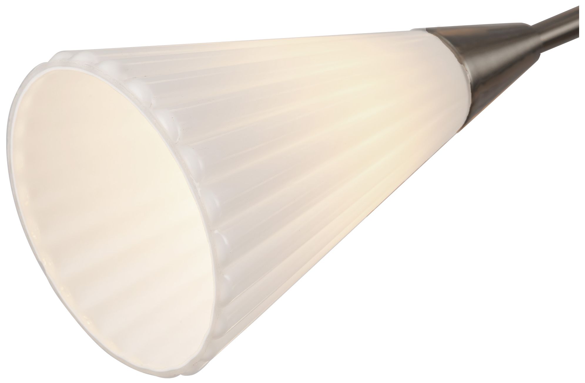 Image 4 Alora Mood Cosmo E12 39-in Nickel/Glossy Opal Socket Chandelier more views