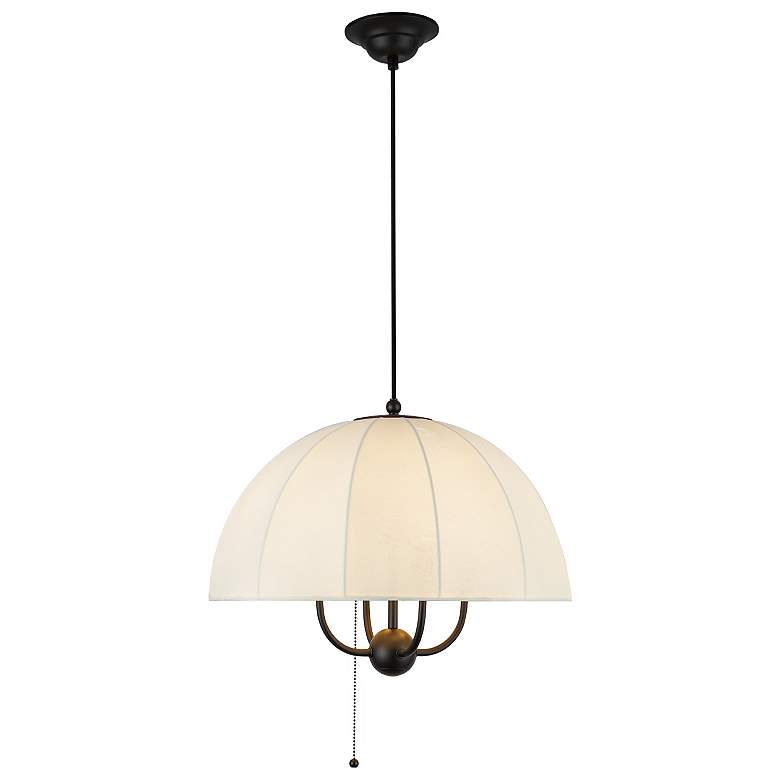 Image 1 Alora Mood Crosby E12 18-in Matte Black Pendant