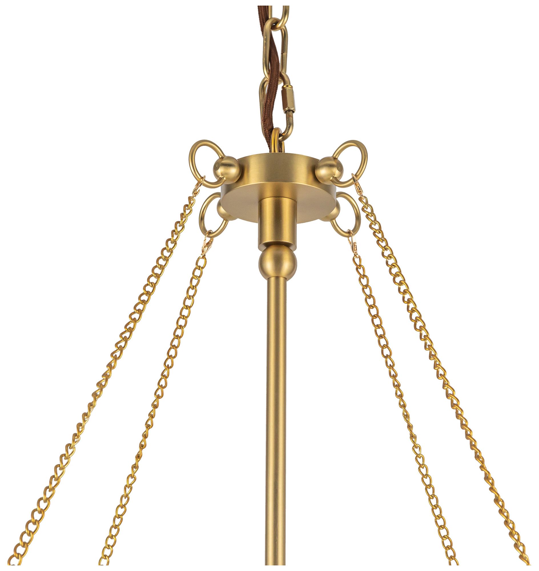 Image 7 Alora Mood Crosby E12 33-in Brushed Gold Socket Chandelier more views