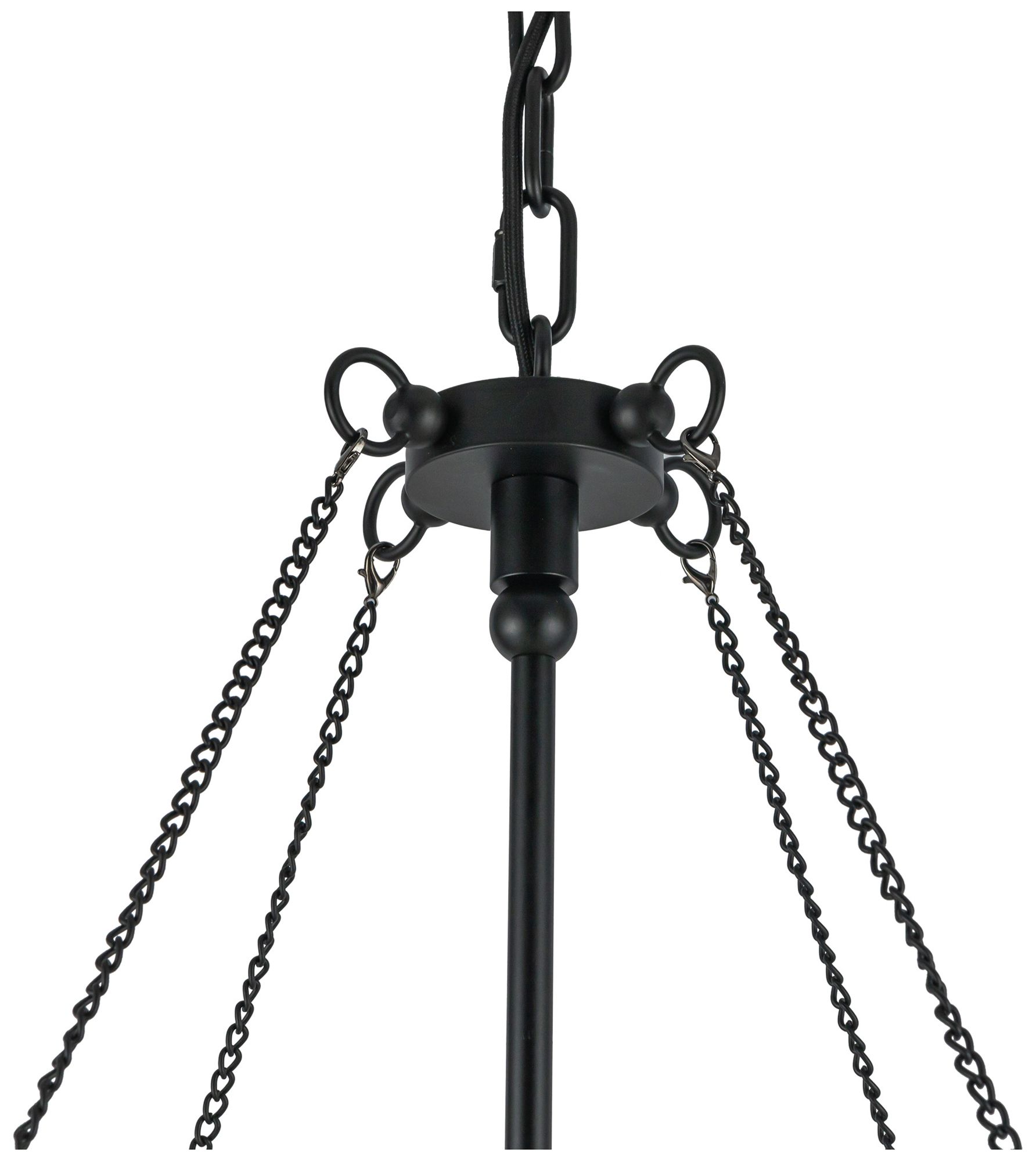 Image 5 Alora Mood Crosby E12 33-in Matte Black Socket Chandelier more views