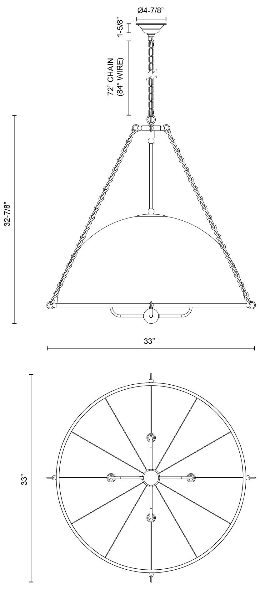 Image 6 Alora Mood Crosby E12 33-in Matte Black Socket Chandelier more views
