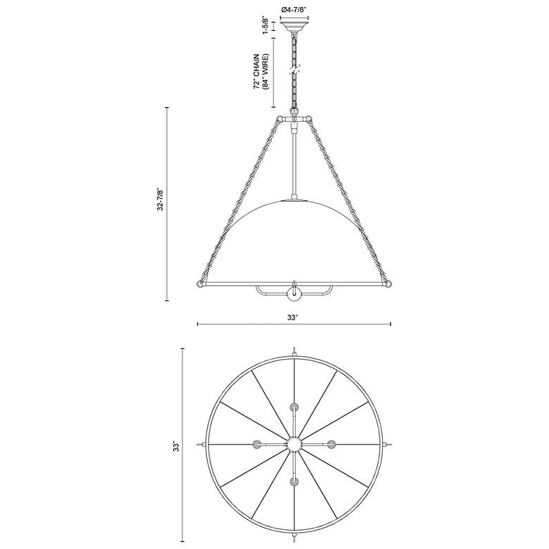 Image 6 Alora Mood Crosby E12 33-in Matte Black Socket Chandelier more views