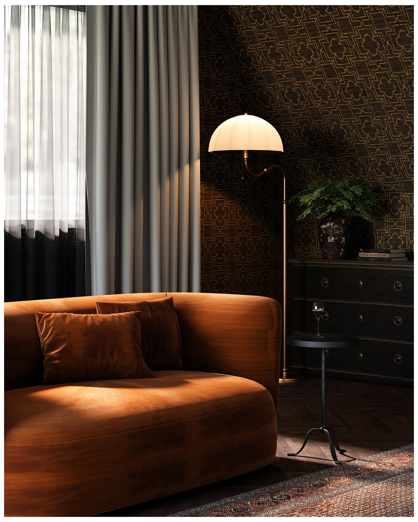 Image 2 Alora Mood Crosby E26 68-in Brushed Gold Socket Floor Lamp more views