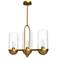 Alora Mood Cyrus E26 24-in Aged Gold/Clear Glass Linear Pendant