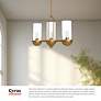 3_Alora Mood Cyrus E26 24-in Aged Gold/Clear Glass Linear Pendant more views