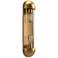 Alora Mood Cyrus E26 6-in Aged Gold/Clear Glass Vanity Light
