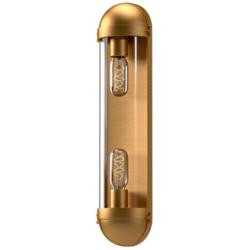 Alora Mood Cyrus E26 6-in Aged Gold/Clear Glass Vanity Light