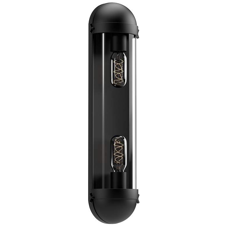 Image 1 Alora Mood Cyrus E26 6-in Clear Glass/Matte Black Vanity Light