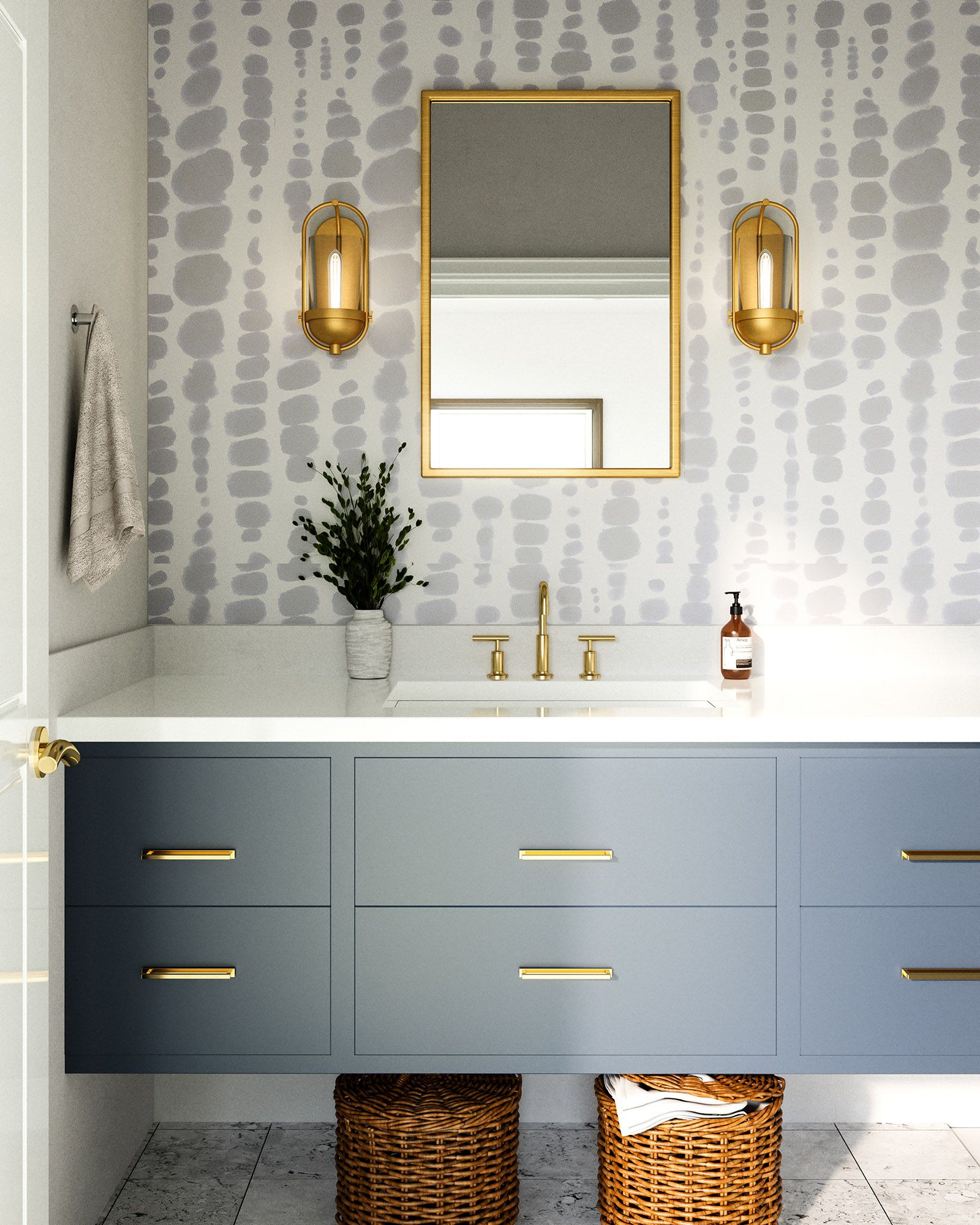 Image 2 Alora Mood Cyrus E26 7-in Aged Gold/Clear Glass Wall Vanity more views