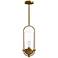 Alora Mood Cyrus E26 8-in Aged Gold/Clear Glass Pendant